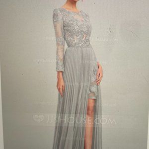 Women's,Wedding/Prom Dress, Silver, NEW